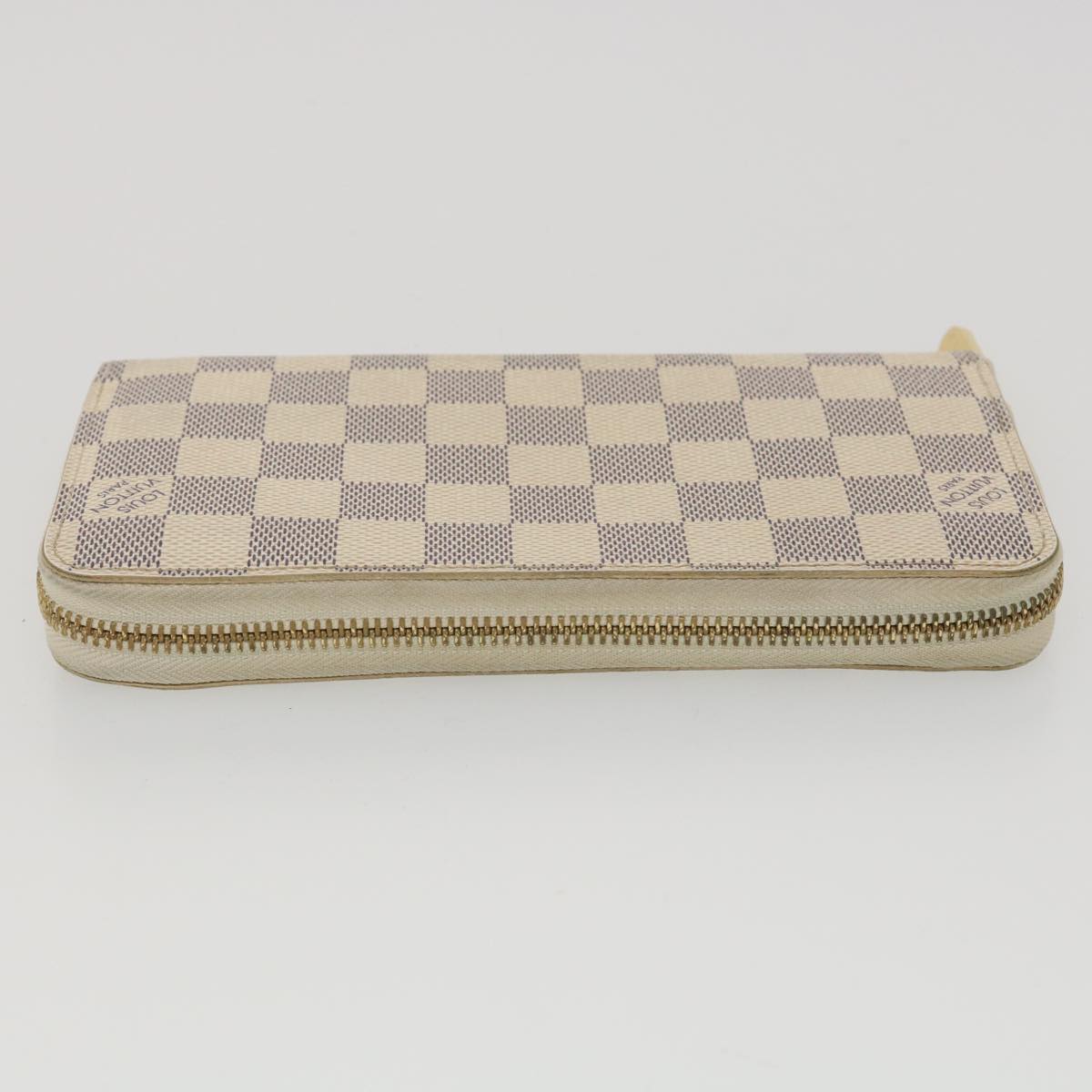 LOUIS VUITTON Damier Azur Zippy Wallet Long Wallet N60019 LV Auth 38554