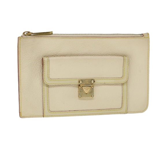 LOUIS VUITTON Suhari Anseparable GM Pouch White M91941 LV 38578