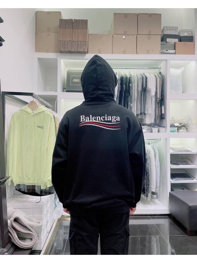 Luxury Balenciaga Trending 2026 Political Campaign Oversized Fit Hoodie Black