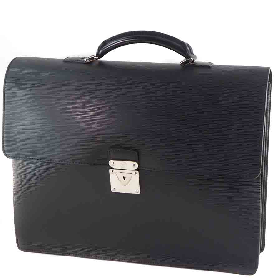 Louis Vuitton Black Leather Robusto handbag bag