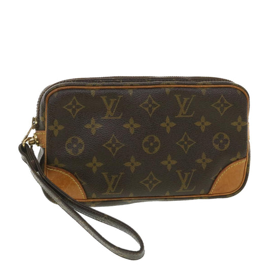 LOUIS VUITTON Monogram Marly Dragonne PM Clutch Bag M51827 LV 38769