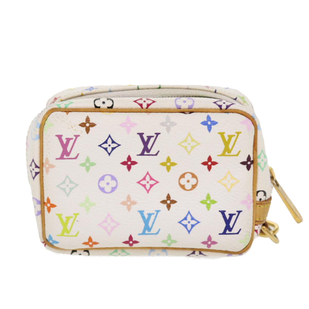 LOUIS VUITTON Monogram Multicolor Trousse Wapity Pouch White Clutch