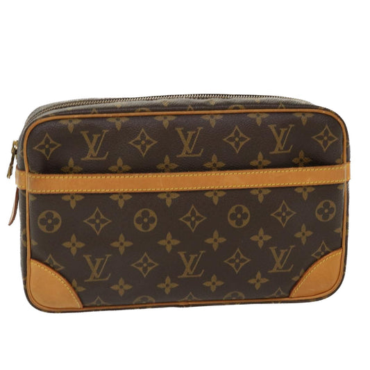 LOUIS VUITTON Monogram Compiegne 28 Clutch Bag M51845 LV 38928