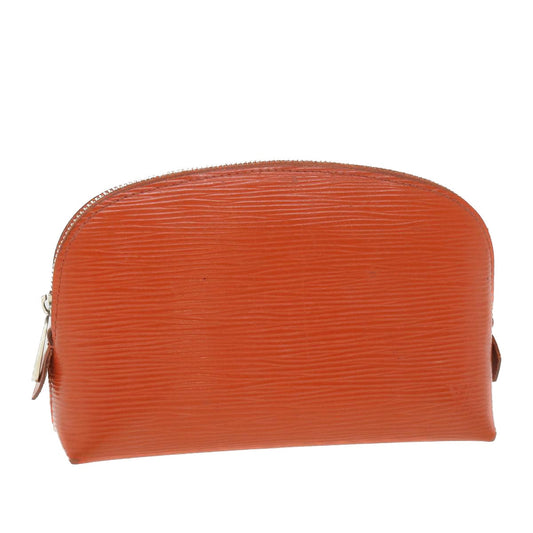 LOUIS VUITTON Epi Pochette Cosmetic Pouch Orange M40642 LV 38968