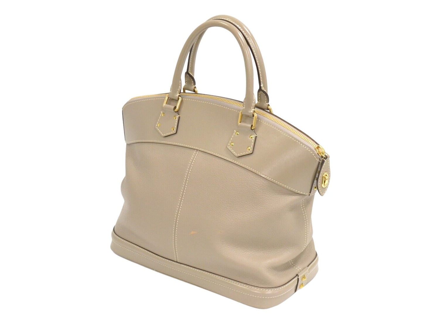 Louis Vuitton Beige Leather Lockit handbag bag