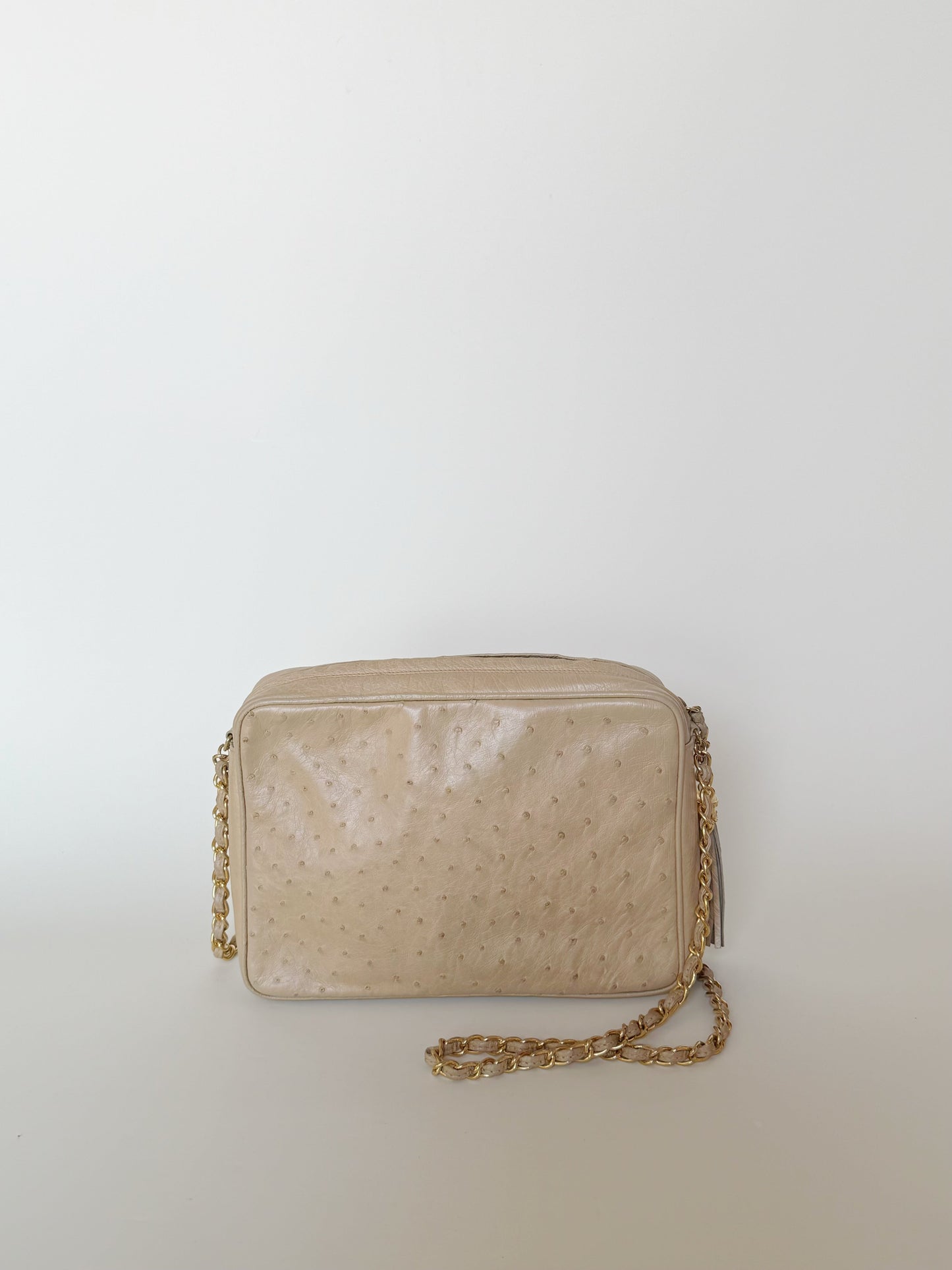 Chanel  Ostrich Camera Bag