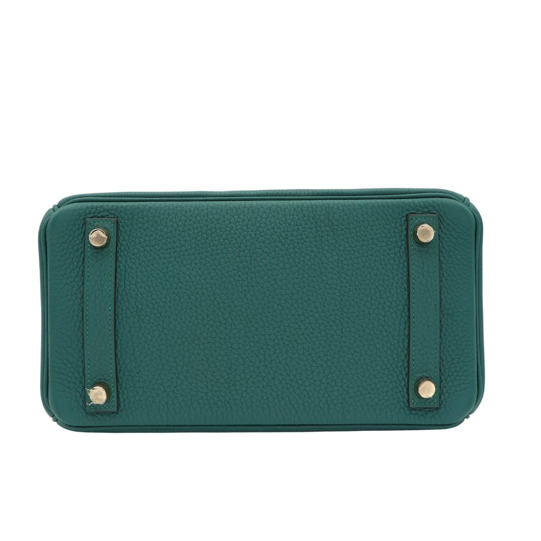 Hermes25cm Birkin Malachite Togo Leather Gold Hardware