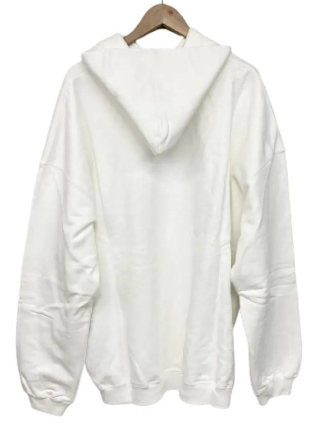 Luxury Balenciaga Trending 2026 Logo Print Over Fit Hoodie White