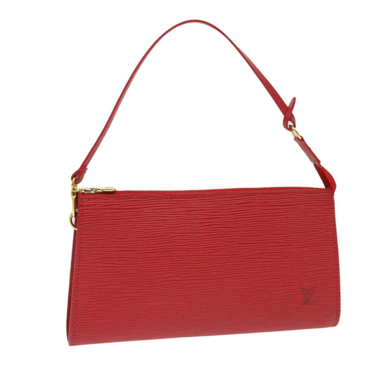 LOUIS VUITTON Epi Pochette Accessoires Pouch Red M52947 LV 39007