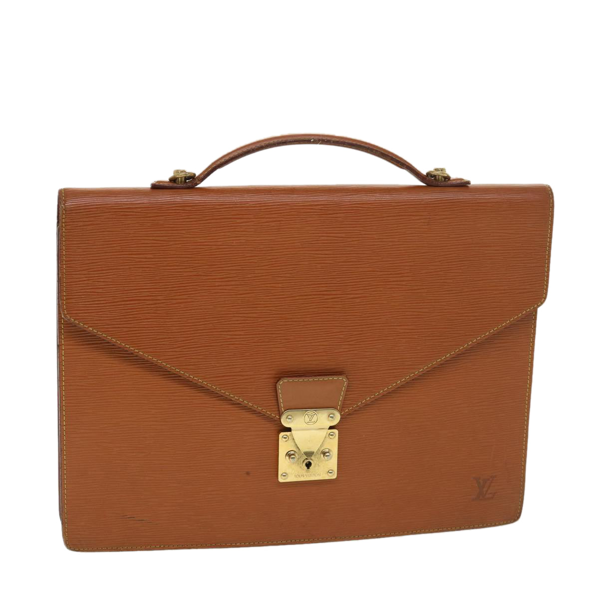 LOUIS VUITTON Epi Porte Documents Bandouliere Hand Bag Brown M54468 39023
