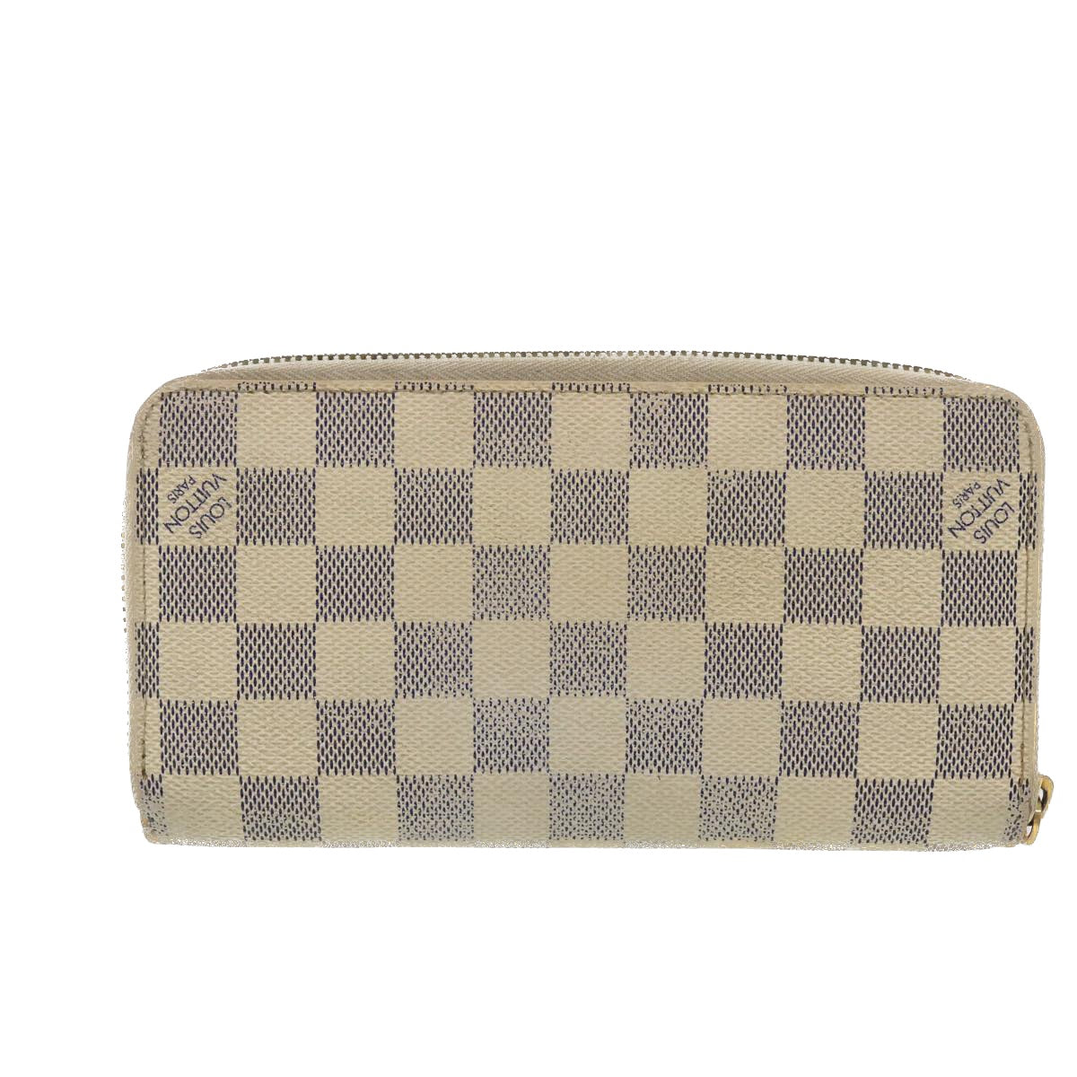 LOUIS VUITTON Damier Azur Zippy Wallet Long Wallet N60019 LV Auth 39341