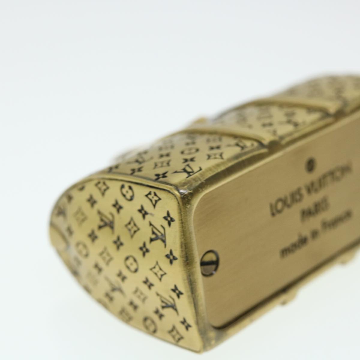 LOUIS VUITTON Keepall Type Paper Weight Metal VIP Only Gold Tone LV 39370