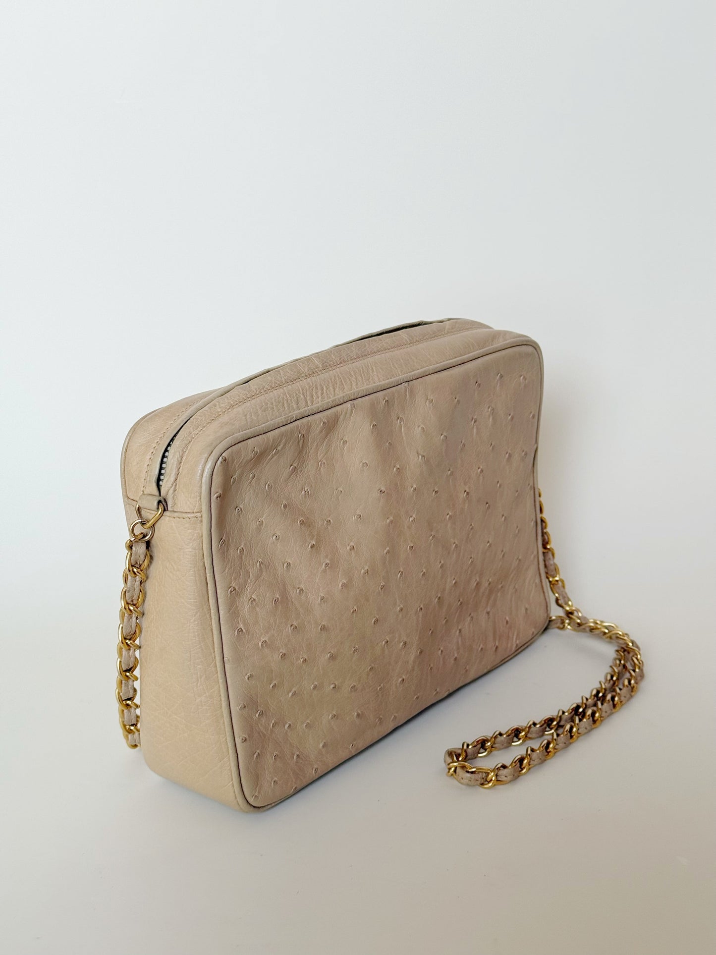 Chanel  Ostrich Camera Bag