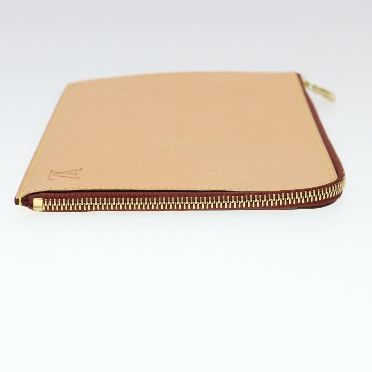 LOUIS VUITTON Nomad Leather Pochette Jules Clutch Bag Beige LV 39642A