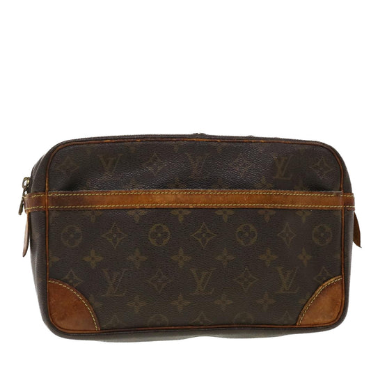 LOUIS VUITTON Monogram Compiegne 28 Clutch Bag M51845 LV 39659