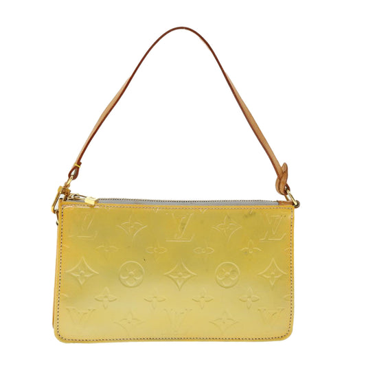 LOUIS VUITTON Vernis Lexington Accessory Pouch Lime Yellow M91058 LV 39807