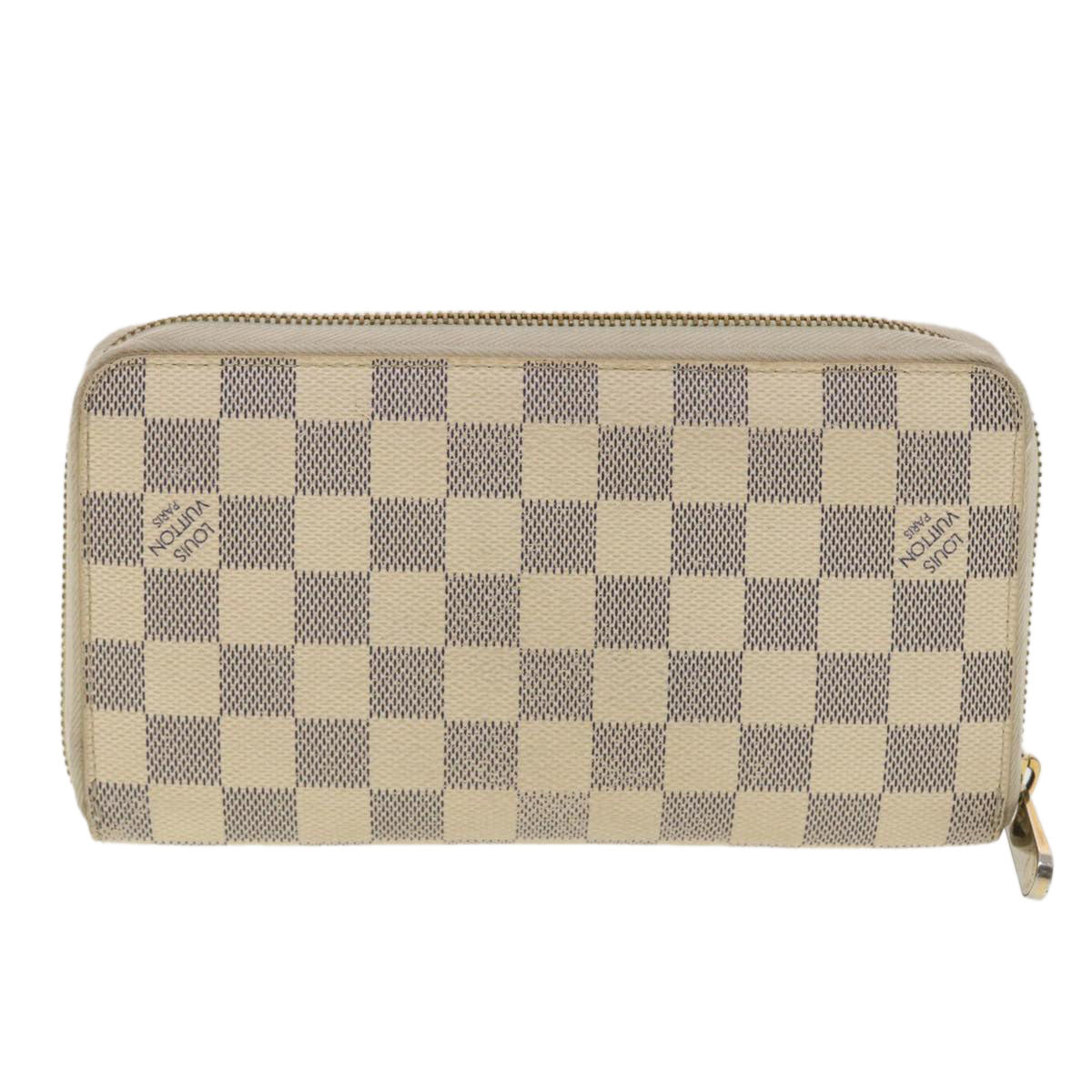 LOUIS VUITTON Damier Azur Zippy Organizer Long Wallet N60012 LV Auth 39889
