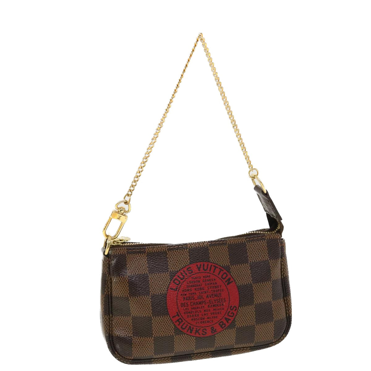 LOUIS VUITTON Damier Ebene T&B Mini Pochette Accessoires Pouch N58011 39918
