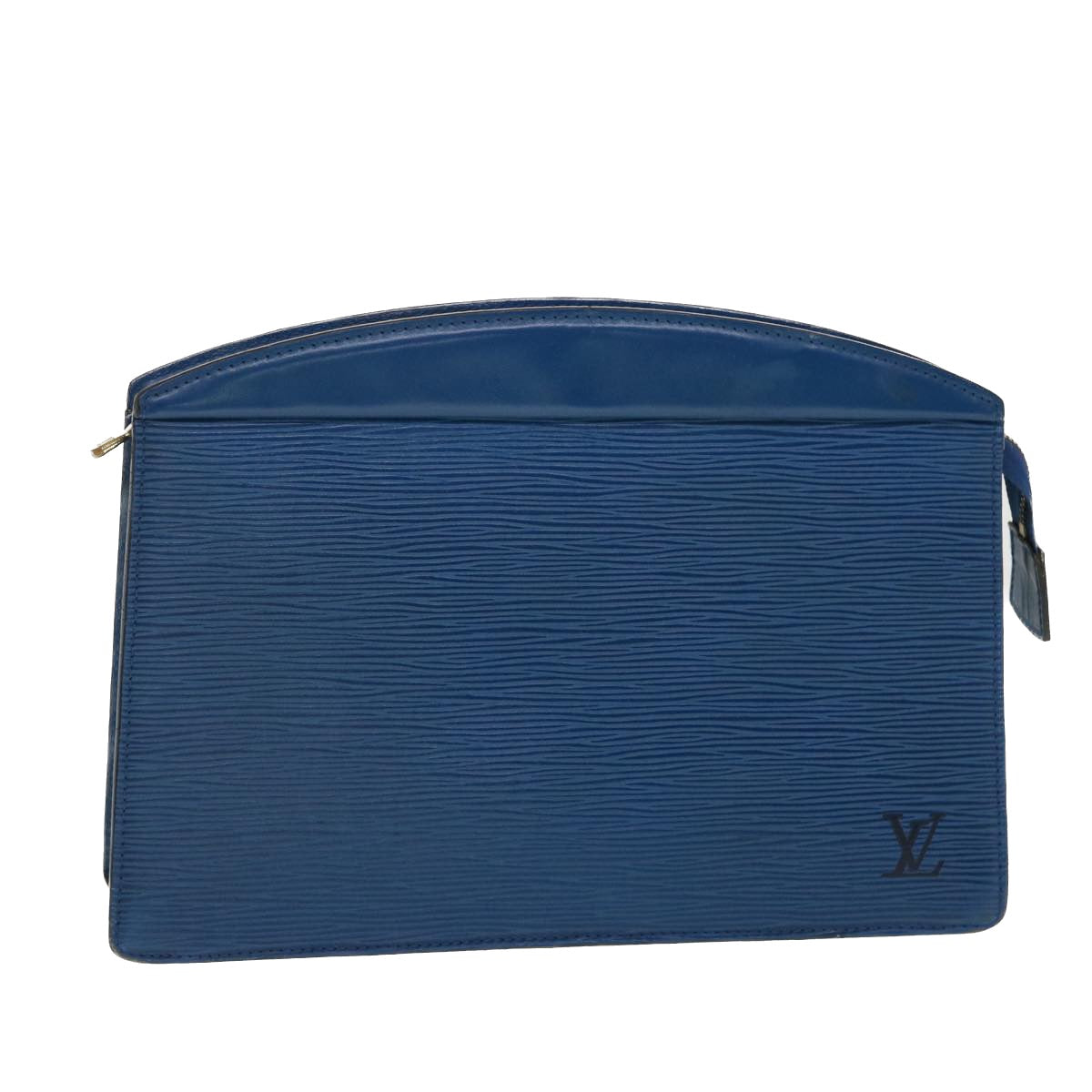 LOUIS VUITTON Epi Trousse Crete Clutch Bag Blue LV