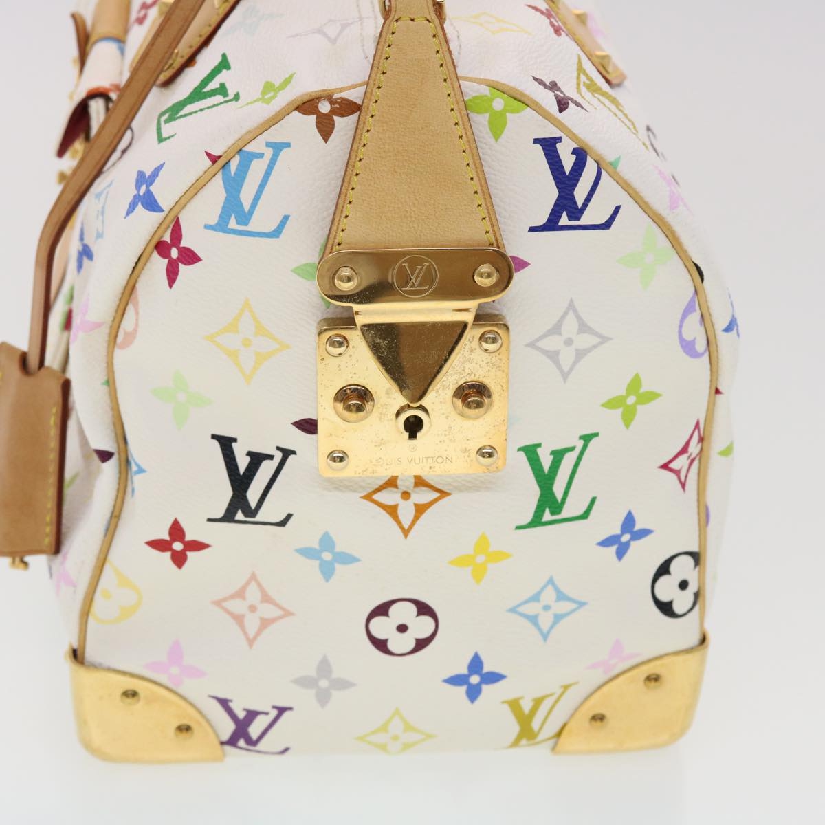 LOUIS VUITTON Monogram Multicolor 30 Hand Bag White M92643 LV 39979A