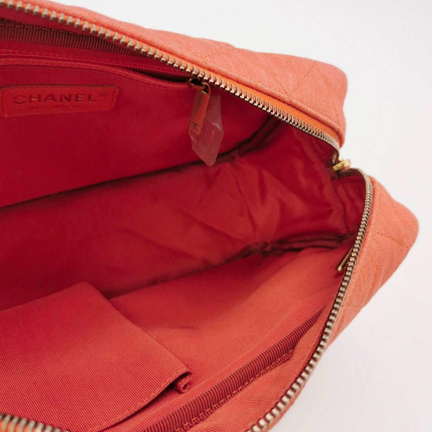 Chanel 2016 Canvas Quilted Small 2.55 Mademoiselle Camera Case Bag Orange