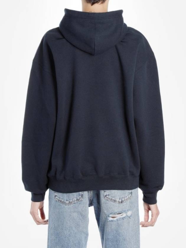 Luxury Balenciaga Trending 2026 Embroidered Logo Hoodie Navy