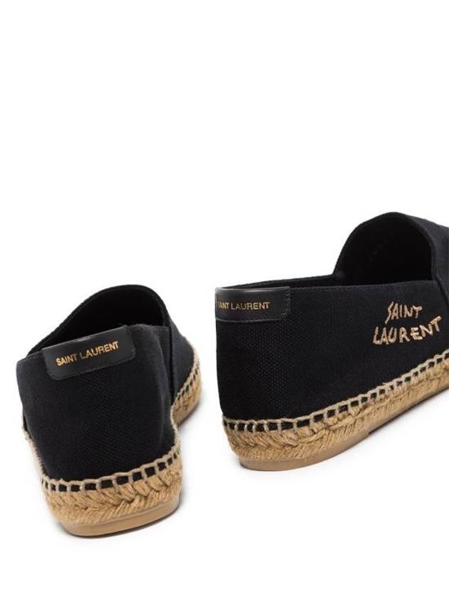 Luxury Saint Laurent Trending 2025 Women's Monogram Espadrilles Black