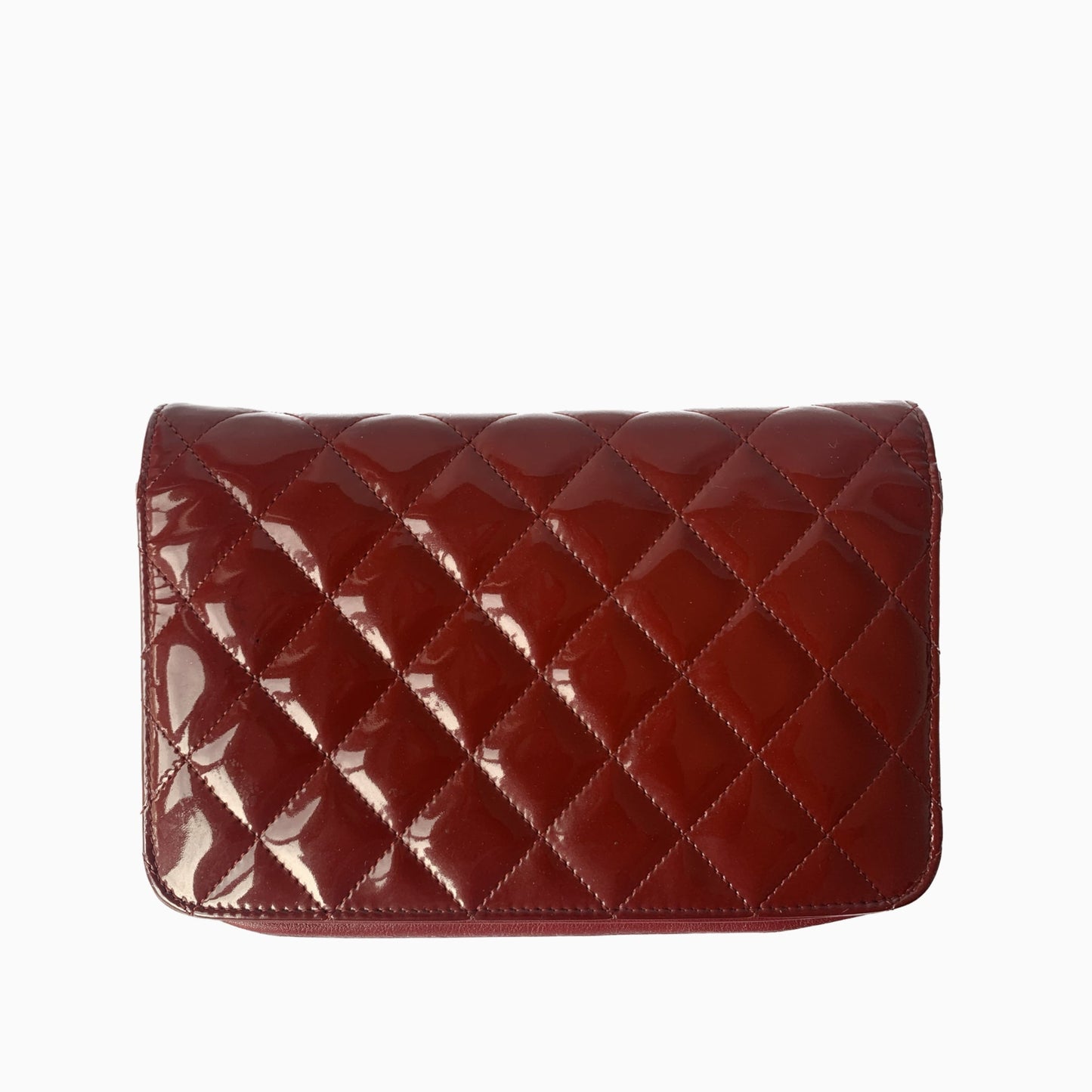 Chanel Wallet On Chains WOC Timeless/ Classic Red Patent Leather