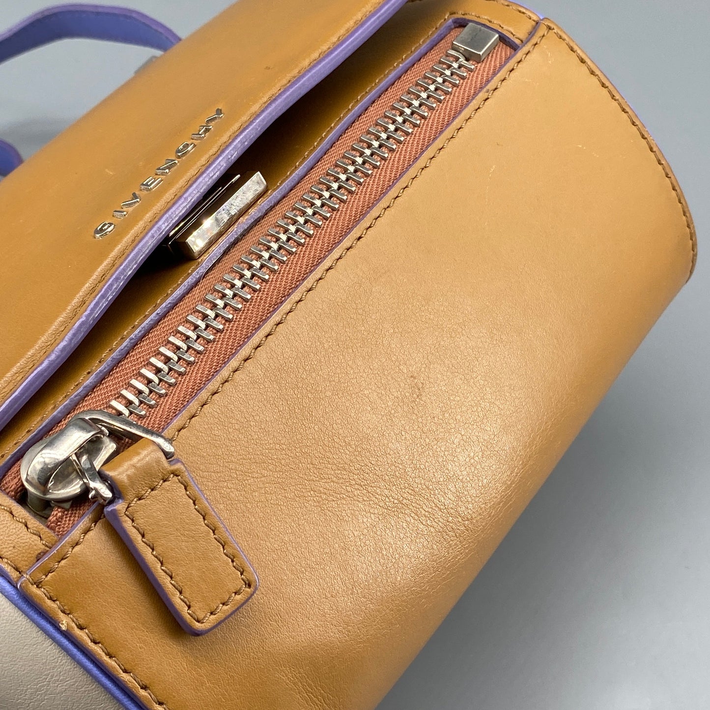Givenchy Pandora Pure Crossbody Bag Caramel Purple White