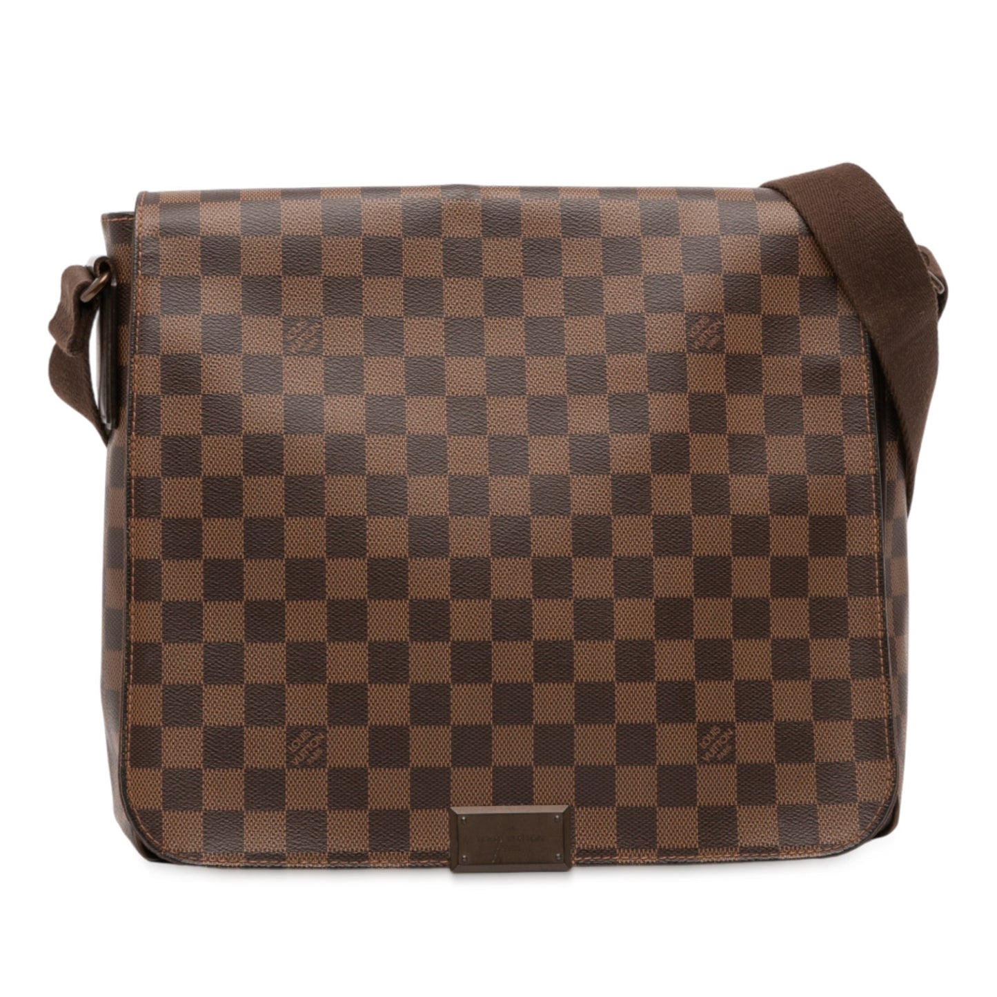 Brown Louis Vuitton Damier Ebene District MM Crossbody Bag