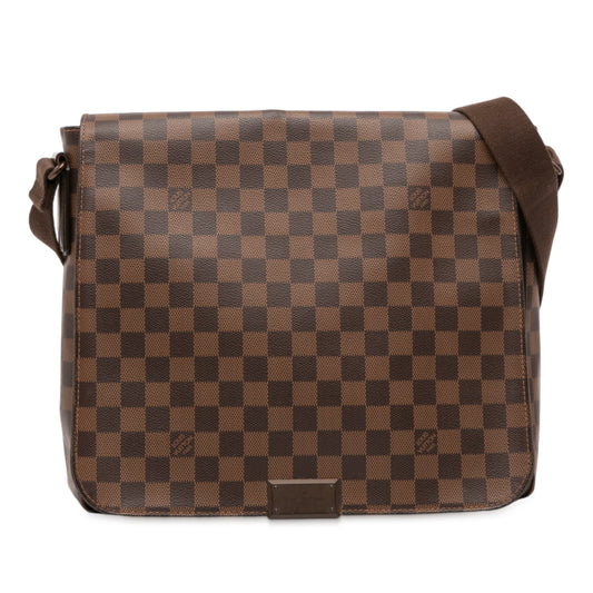 Brown Louis Vuitton Damier Ebene District MM Crossbody Bag