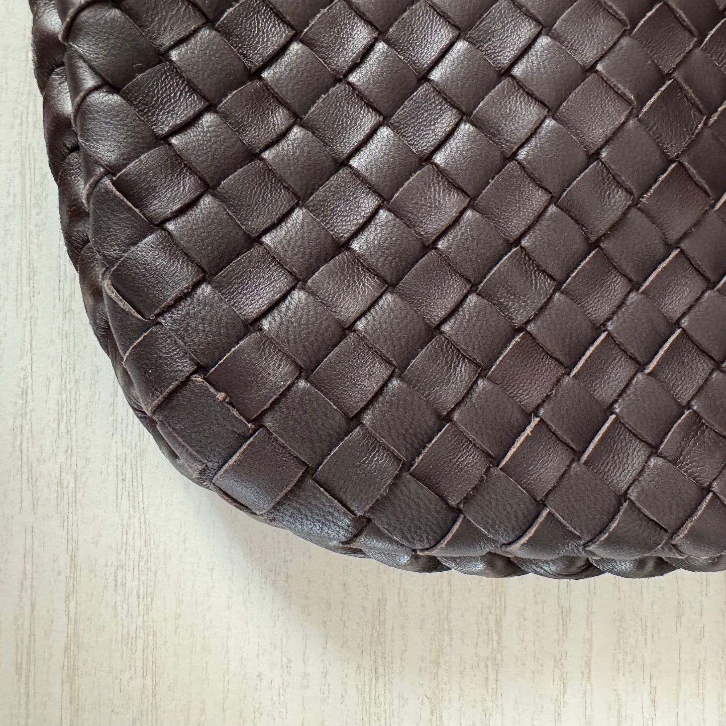 Bottega Veneta Intrecciato Hobo Bag Large Dark Chocolate Brown Lambskin leather 47cm