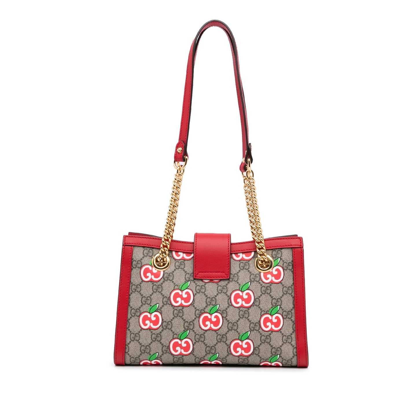 Gucci GG Supreme Brown Leather Chain Tote Style 3