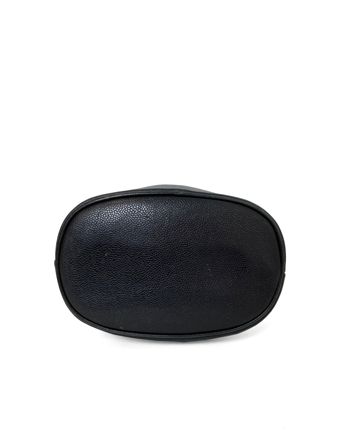 Chanel Black Caviar Leather CC Bucket Bag