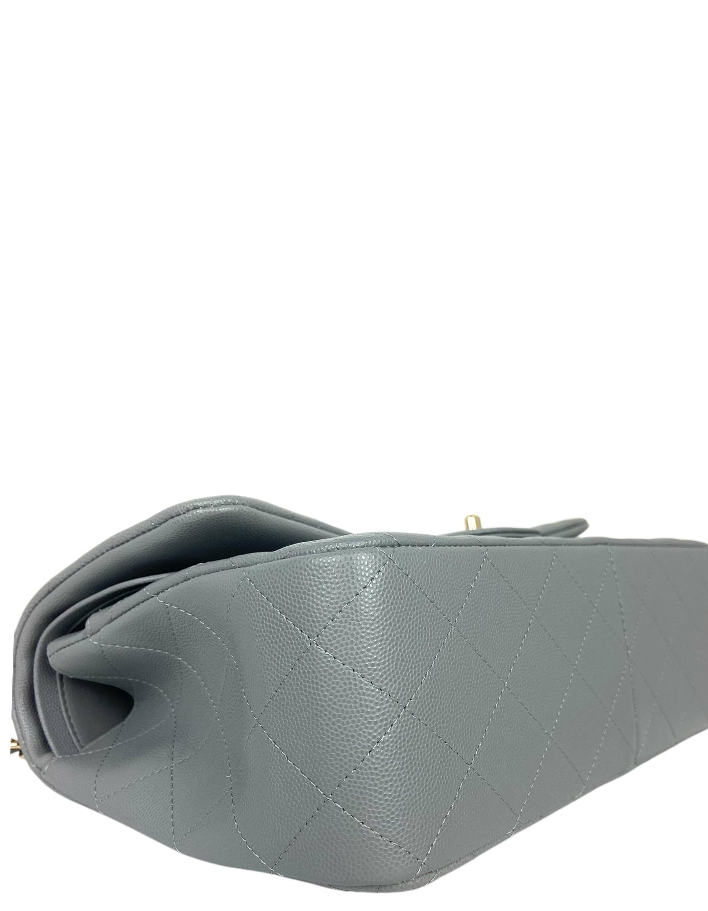 Chanel Grey Caviar Classic Double Flap Jumbo Bag