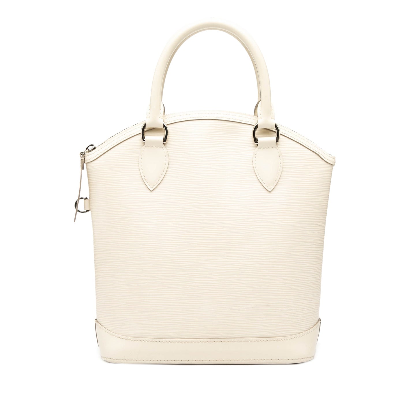 White Louis Vuitton Epi Lockit Vertical Handbag