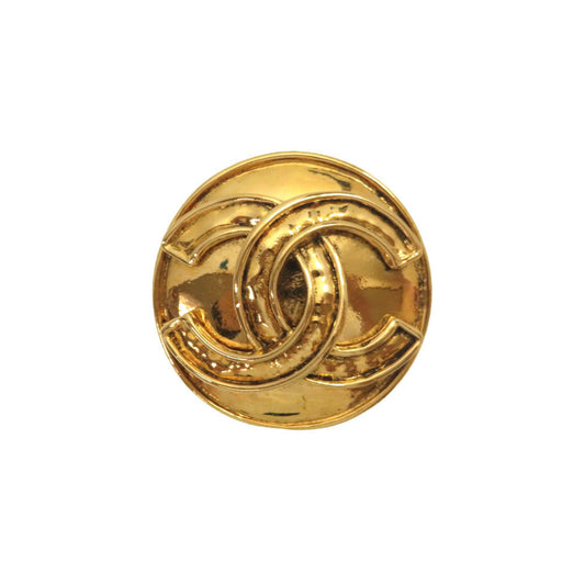 CHANEL Brooch metal gold COCO Mark vintage Women