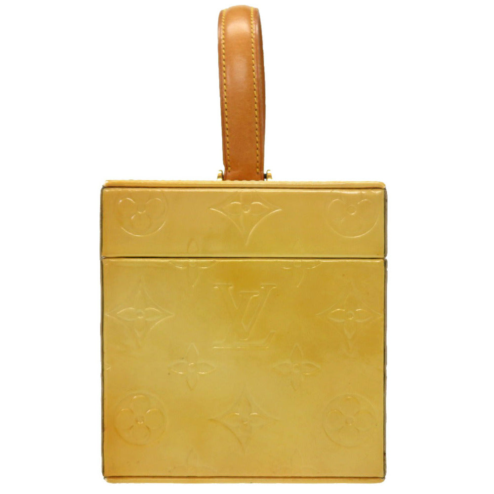 LOUIS VUITTON Handbag Monogram Vernis Lime yellow Vernis Bleecker Women