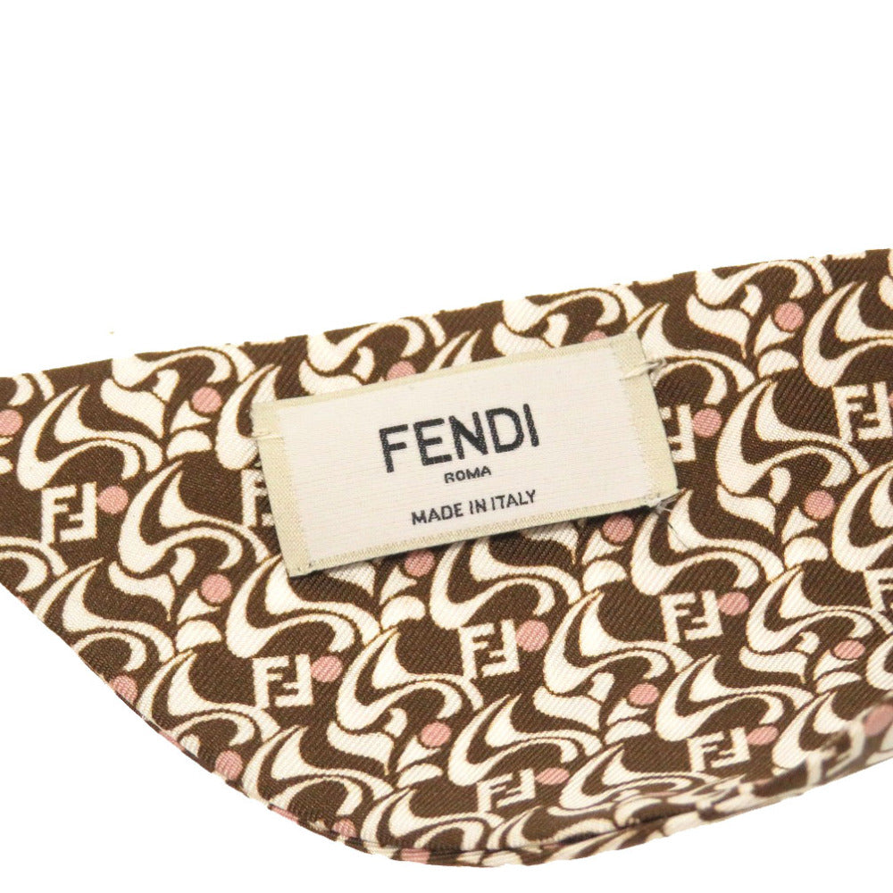 FENDI Other accessories Silk, Plastic Brown Zucca Pattern Hair Clip Women