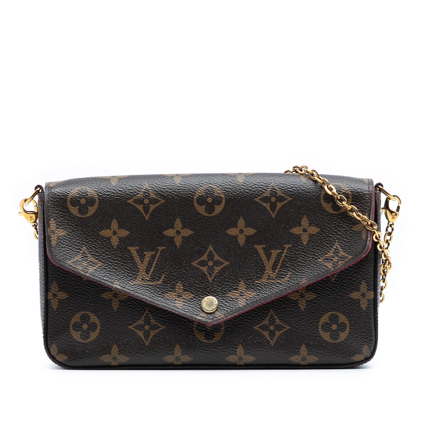 Brown Louis Vuitton Monogram Pochette Felicie Crossbody Bag