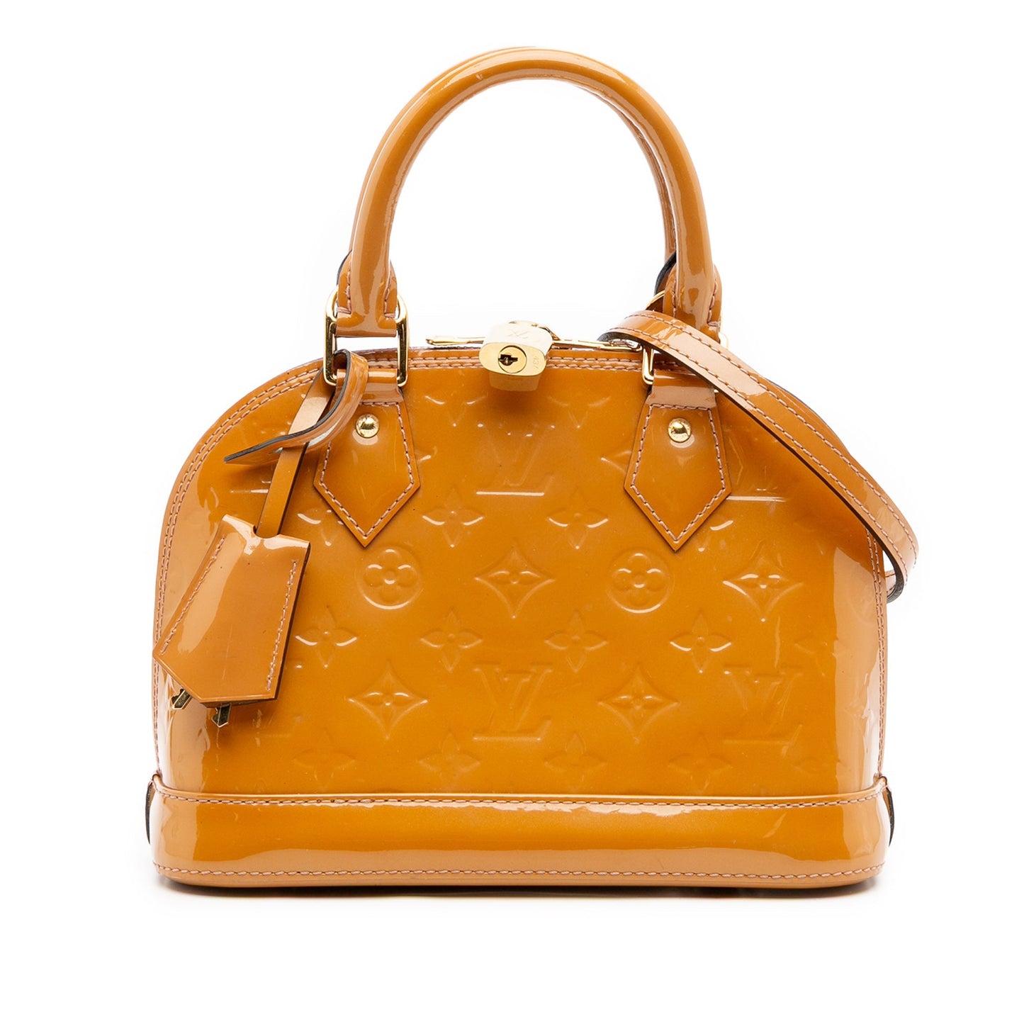 Brown Louis Vuitton Monogram Vernis Alma BB Satchel
