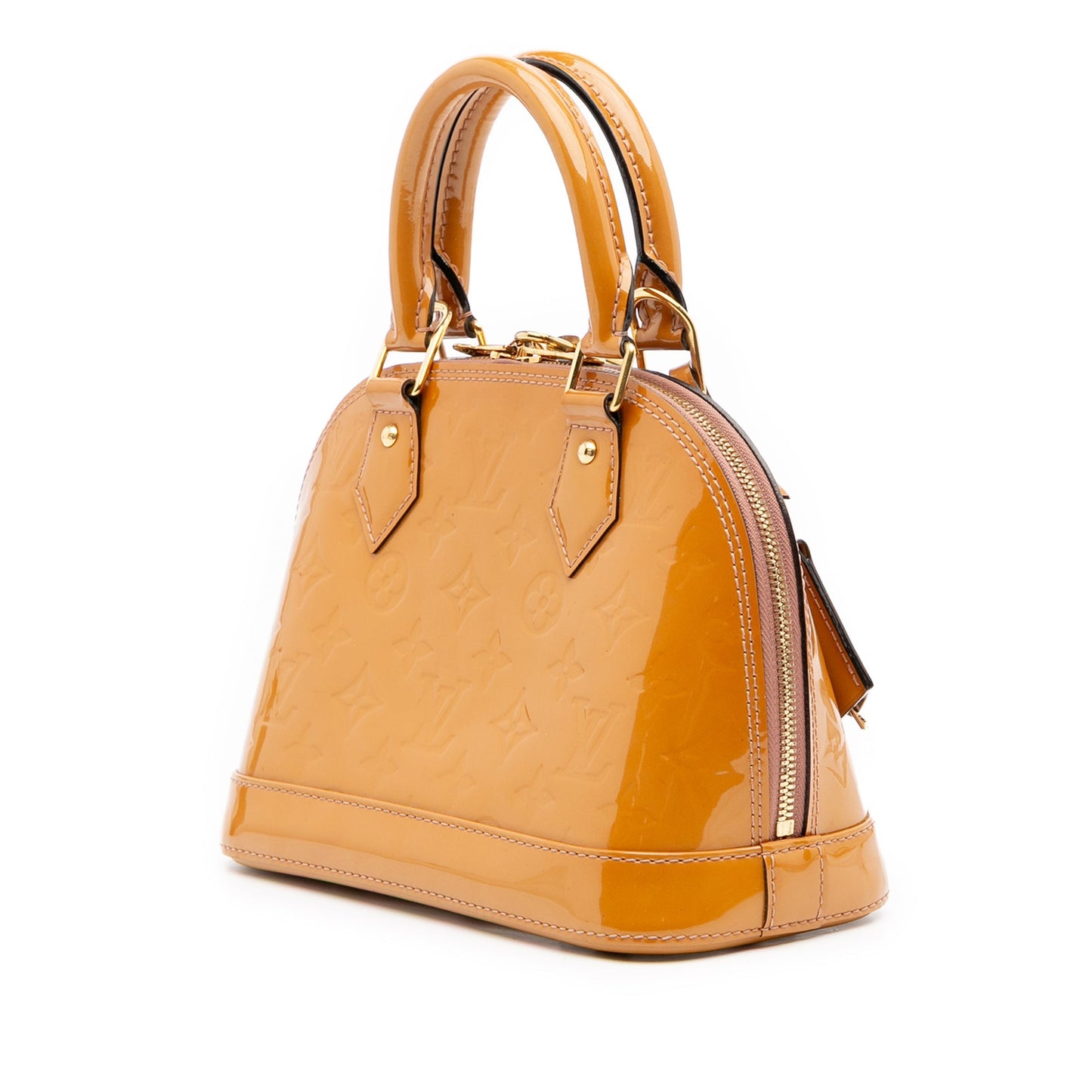 Brown Louis Vuitton Monogram Vernis Alma BB Satchel