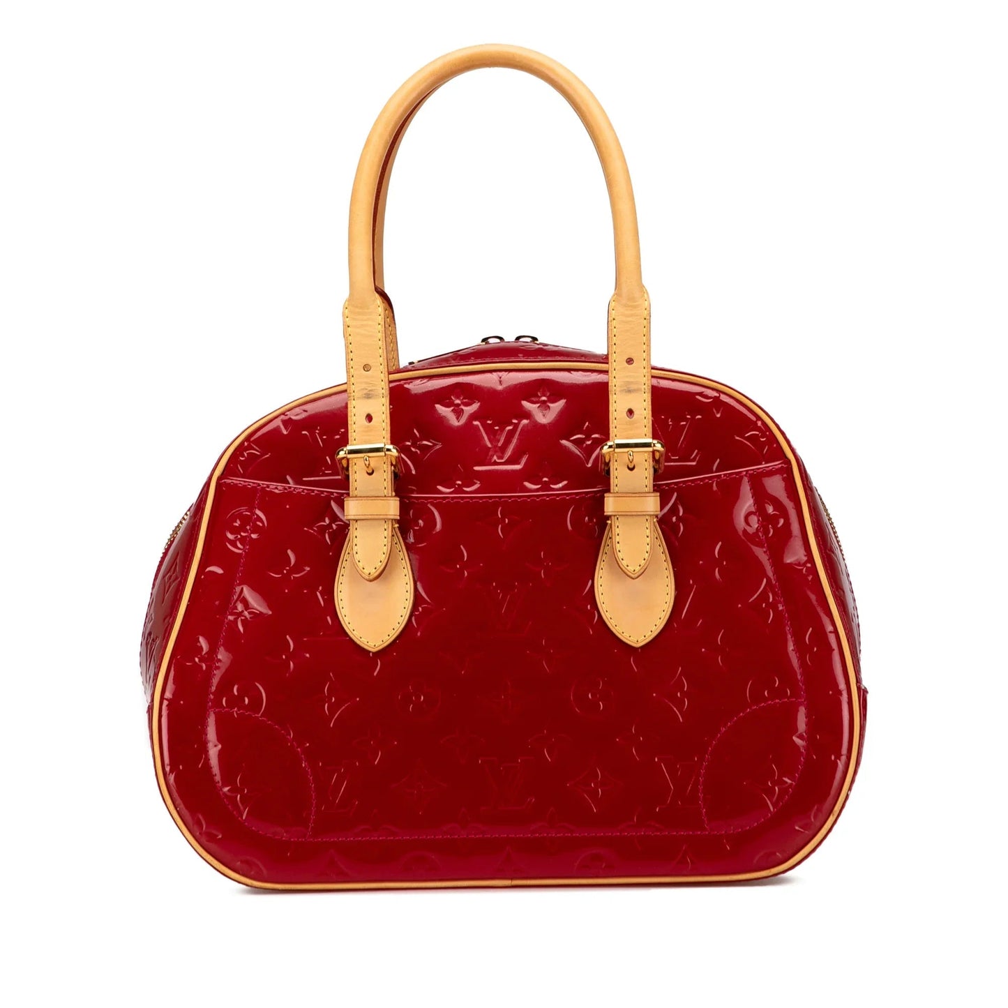 Red Louis Vuitton Monogram Vernis Summit Drive Handbag