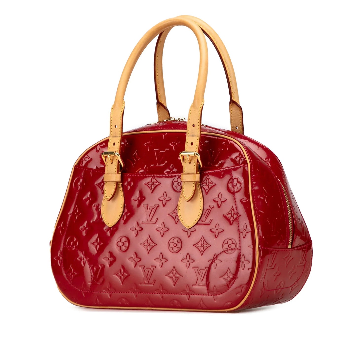 Red Louis Vuitton Monogram Vernis Summit Drive Handbag