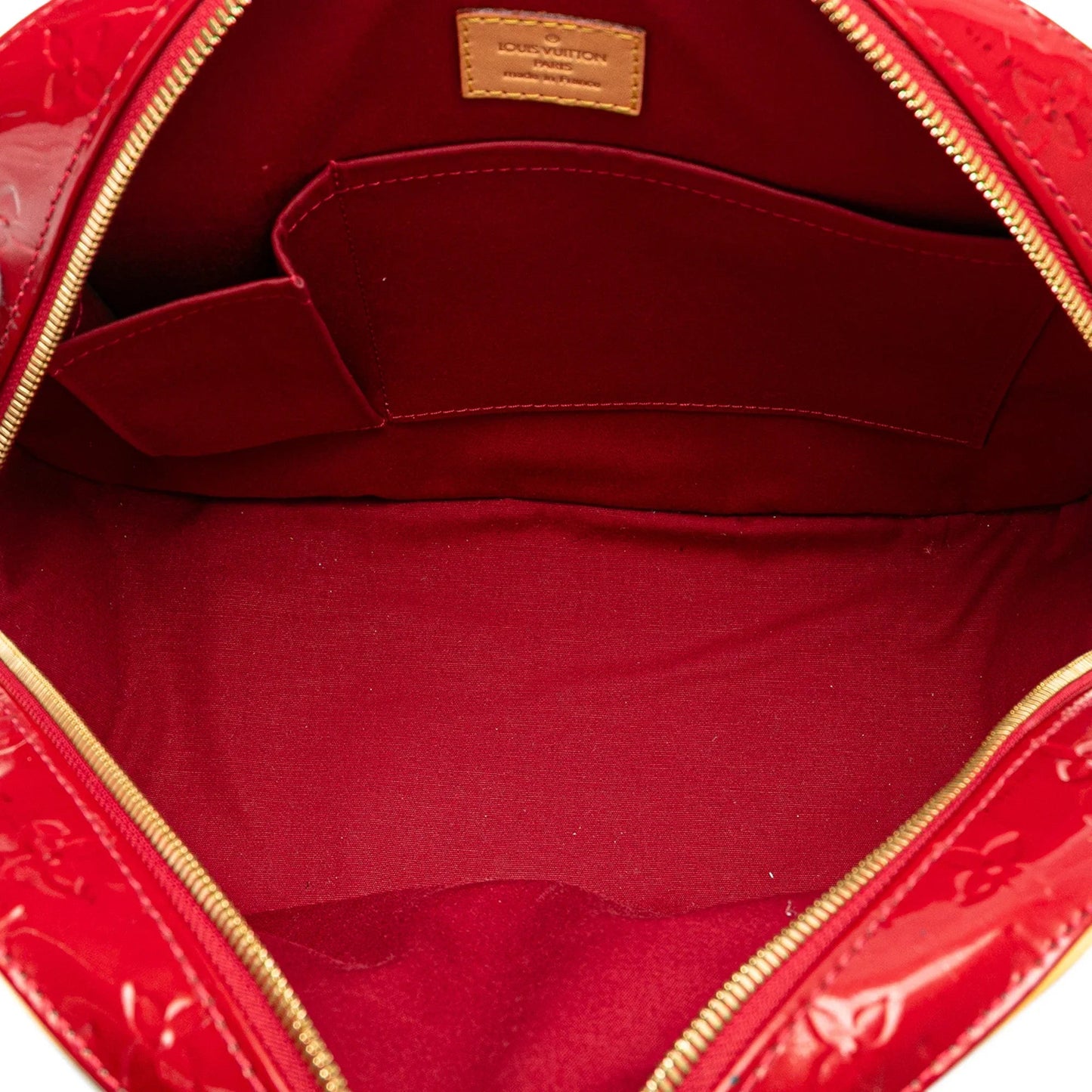 Red Louis Vuitton Monogram Vernis Summit Drive Handbag