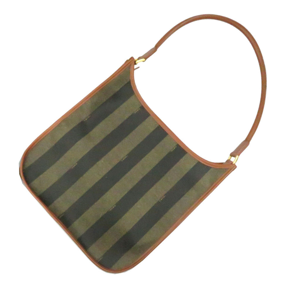 FENDI Handbag PVC Brown Pekan Women
