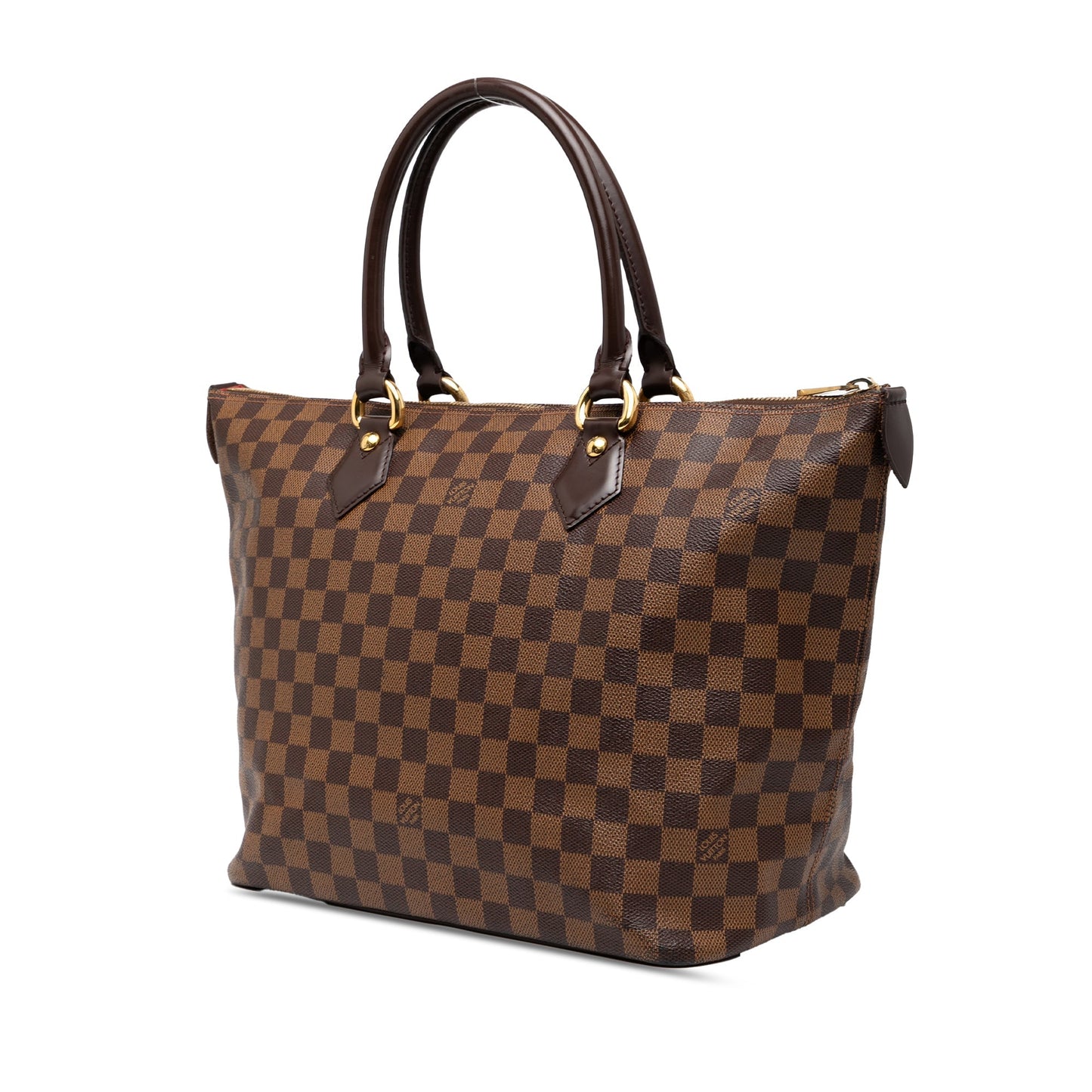 Brown Louis Vuitton Damier Ebene Saleya MM Tote Bag