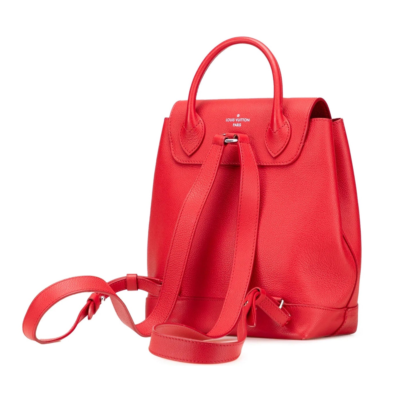 Red Louis Vuitton Taurillon Lockme Backpack
