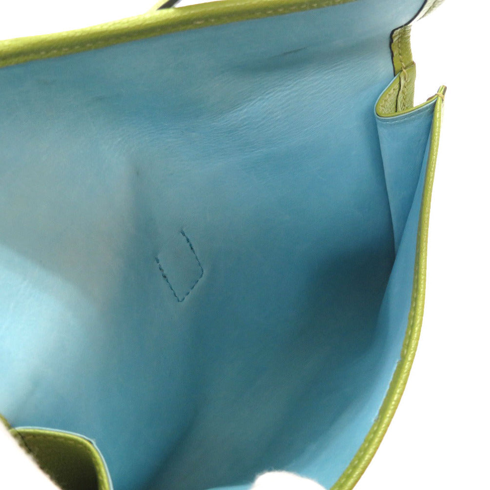 HERMES Clutch bag Doblis Anise green Jige mini unisex(Unisex) Used