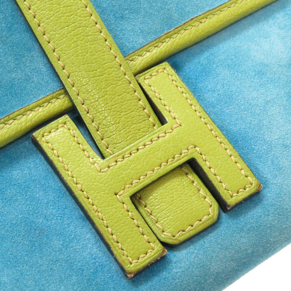 HERMES Clutch bag Doblis Anise green Jige mini unisex(Unisex) Used
